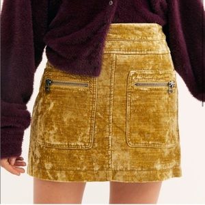 Free People Velvet Mini Skirt Size 0